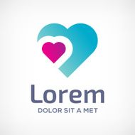 Heart symbol icon design template N2