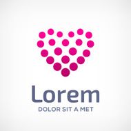 Heart symbol emblem icon design template N4