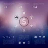 business infographic with unfocused background N138