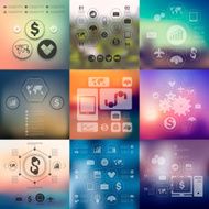 business infographic with unfocused background N139