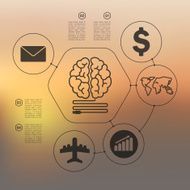 business infographic with unfocused background N140