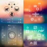 veterinary infographic with unfocused background N22