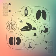 veterinary infographic with unfocused background N23