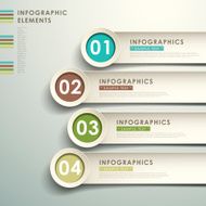 abstract 3d paper infographics N37