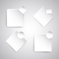 Banner template with white paper