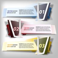 Infographic banners set origami styled vector N8