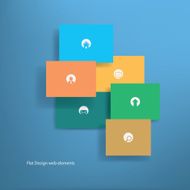 Graphic user interface flat design vector