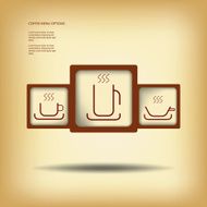 Coffee menu or infographics vector illustration with various types of N2