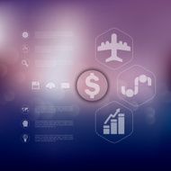 business infographic with unfocused background N142