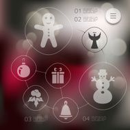 Christmas infographic with unfocused background N158