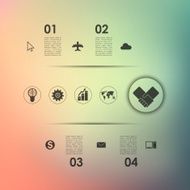 business infographic with unfocused background N143