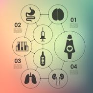 medicine infographic with unfocused background N31