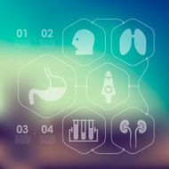 medicine infographic with unfocused background N32