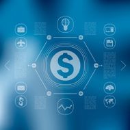 business infographic with unfocused background N144