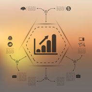 business infographic with unfocused background N145