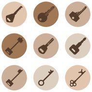 Vector Set of Keys Icons N11