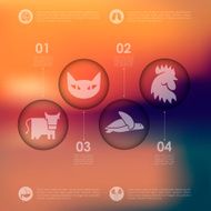 veterinary infographic with unfocused background N28
