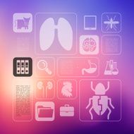 veterinary infographic with unfocused background N29