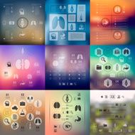 medical infographic with unfocused background N30