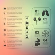 medical infographic with unfocused background N31