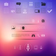 medical infographic with unfocused background N35