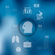 medical infographic with unfocused background N37