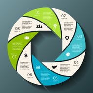 Modern vector info graphic for business project N126