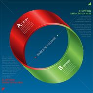 Mobius strip of paper Vector option infographic N5