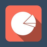graph pie with two parts vector icon N2