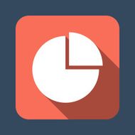graph pie with one part vector icon N2