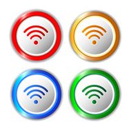 Set of different wifi icons buttons for design