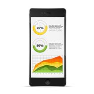 phone with statistics chart