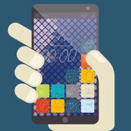 Concept For Mobile Apps Flat Design