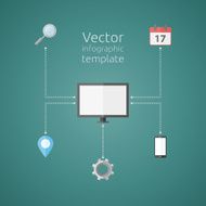 Flat infographic template N2