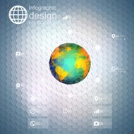 Infographic template for business design hexagonal design vector illustration N11