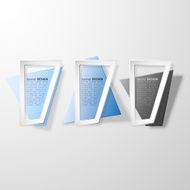 Infographic banners set origami styled vector N9