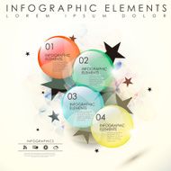 vector abstract translucent glass beads infographics