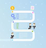 Business process infographics and reusable icon