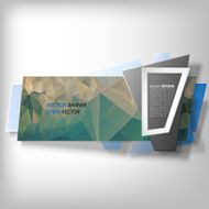 Infographic banner origami styled vector N17