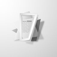 Infographic banner origami styled vector N19