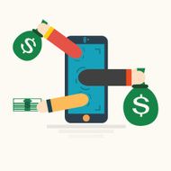 Concept for mobile apps internet banking vector illustration