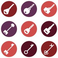 Vector Set of Keys Icons N12