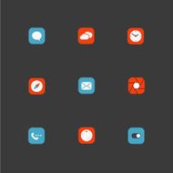Color interface icons collection N3