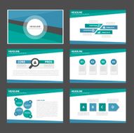 Blue and green Multipurpose presentation Templates N2