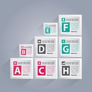 Infographics background with white cubes
