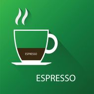 Type of coffee espresso coffee Vector illustration