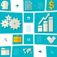business flat infographic N19