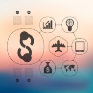 business infographic with unfocused background N148