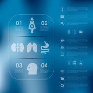 medical infographic with unfocused background N38