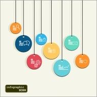Abstract colorful Flow chart infographic elements modern vector